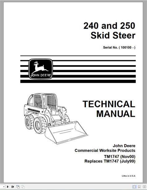 john deere 240 skid steer data|240 skid steer service manual.